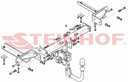 Фаркоп Steinhof для Opel Astra J GTC 2010-2016 Арт.O-104 O-104 в Киров