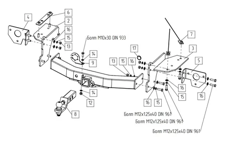 Фаркоп TowRus для GAC GS8 2021- Арт. 109182 109182 в Киров