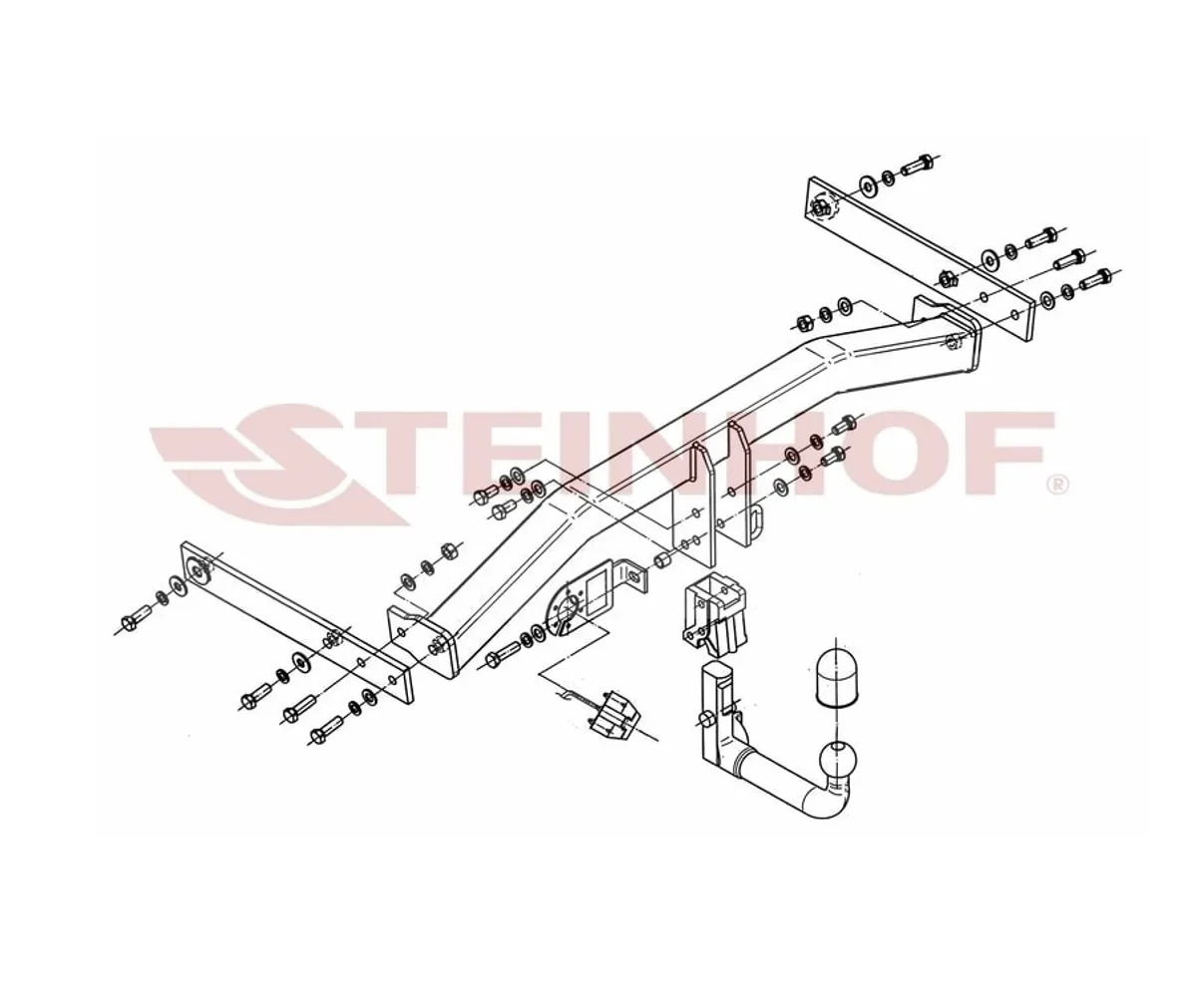 Фаркоп Steinhof для Volkswagen Tiguan 2007-2015 V-129 в Киров Фаркоп Steinhof для Volkswagen Tiguan 2007-2015 V-129 в Киров