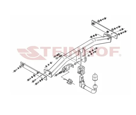 Фаркоп Steinhof для Volkswagen Tiguan 2007-2015 V-129 в Киров