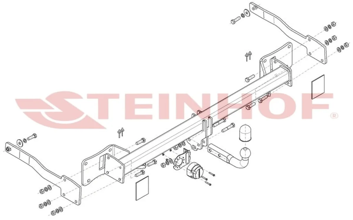 Фаркоп Steinhof для Volkswagen Transporter T7 2024- F-321 в Киров