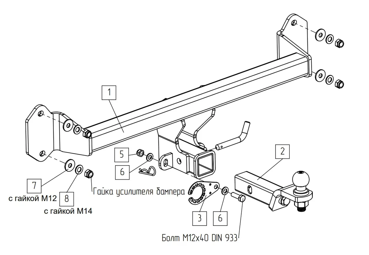 Фаркоп TowRus для BMW iX1 2022-  049113 в Киров