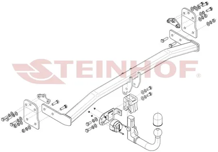 Фаркоп Steinhof для Hyundai Kona 2017-2023, (кроме N-Line и ADBlue) H-266 в Киров