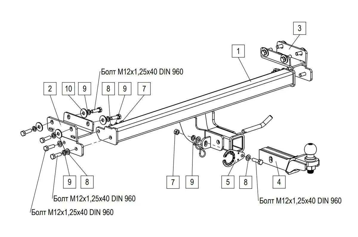 Фаркоп TowRus для Jeland J7 2026- 269086 в Киров Фаркоп TowRus для Jeland J7 2026- 269086 в Киров