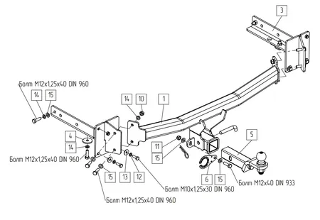 Фаркоп TowRus для LiXiang L6 2024- Арт. 288194 288194 в Киров