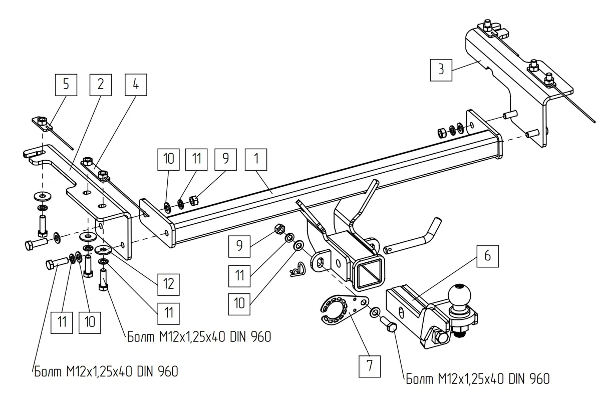 Фаркоп TowRus для Belgee X50 plus 2026- 299413 в Киров