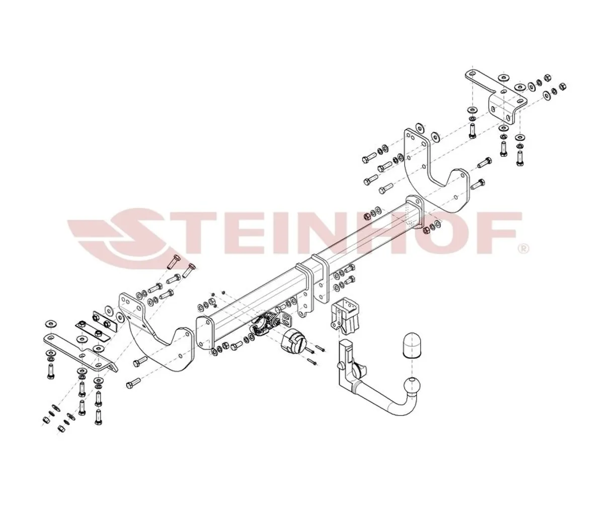 Фаркоп Steinhof для Renault Samsung QM6 2016- R-052 в Киров