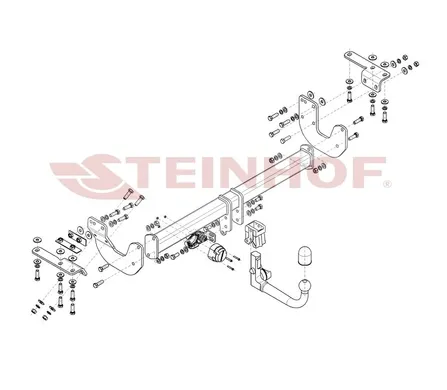 Фаркоп Steinhof для Renault Samsung QM6 2016- R-052 в Киров